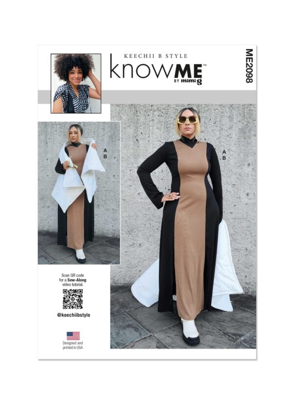 knowME Schnittmuster - ME2098 - langes Kleid und Stola