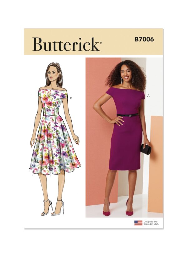 Butterick Schnittmuster - B7006 - schlichtes, körperbetontes Kleid