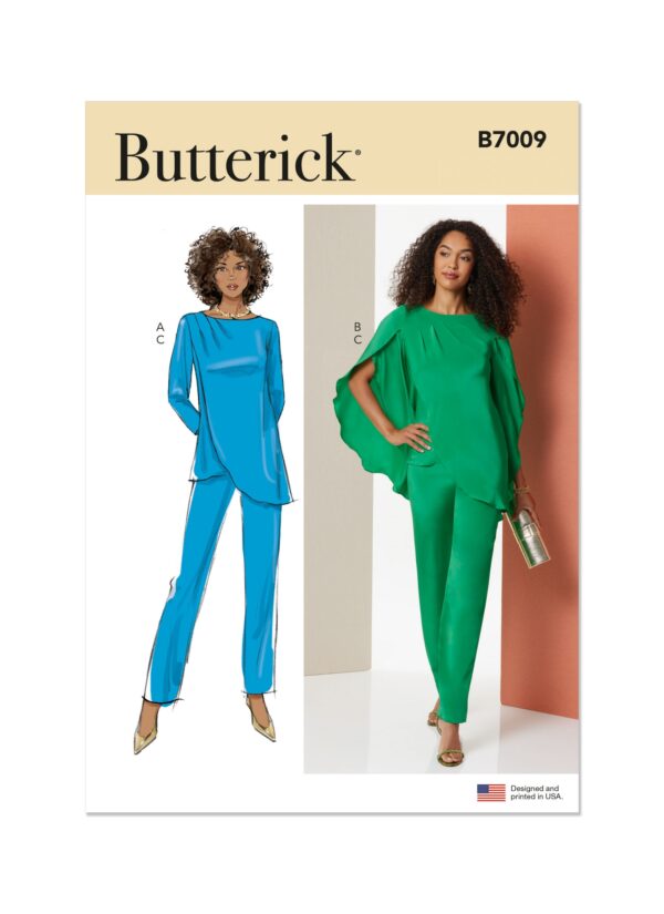 Butterick Schnittmuster - B7009 - ausgefallenen Tunika und Hose für Damen