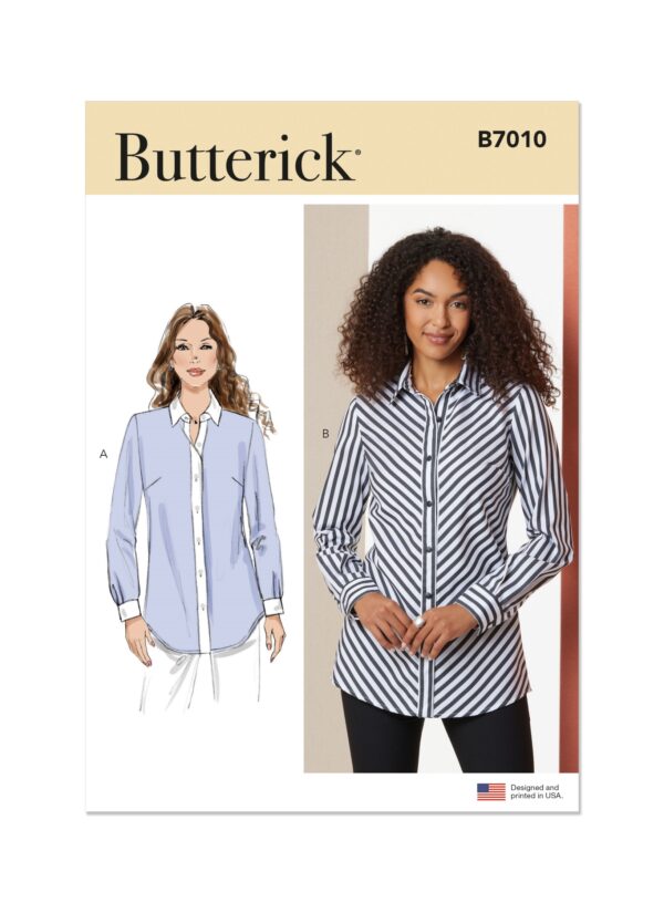 Butterick Schnittmuster - B7010 - Hemdbluse mit abgerundetem Saum