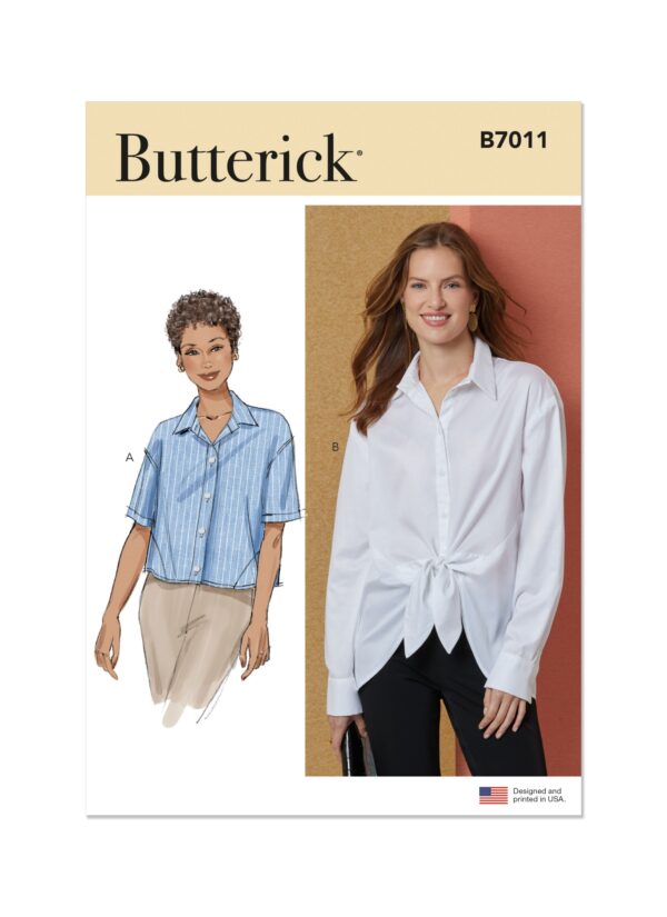 Butterick Schnittmuster - B7011 - raffinierte Hemdbluse