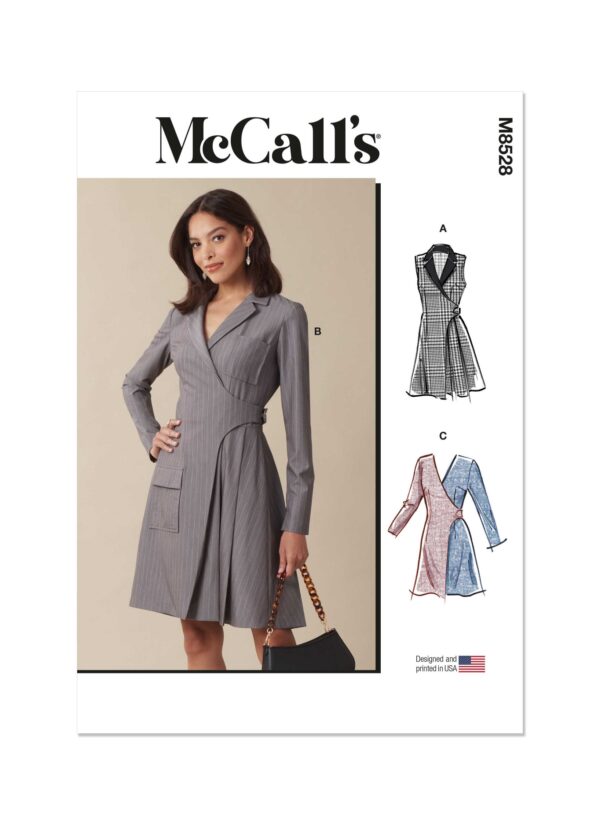 McCalls Schnittmuster M8528 - lässiges Wickelkleid oder Wickelweste