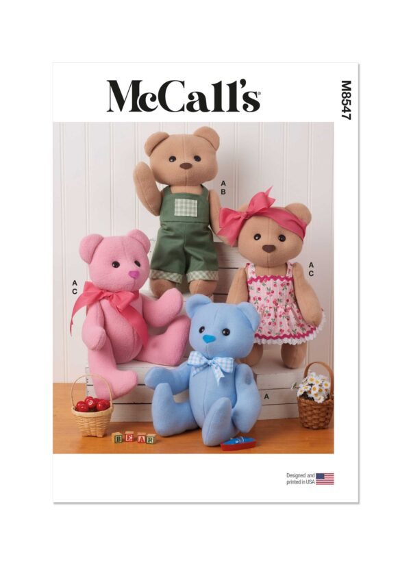 McCalls Schnittmuster M8547 - Teddy -  mit passender Kleidung