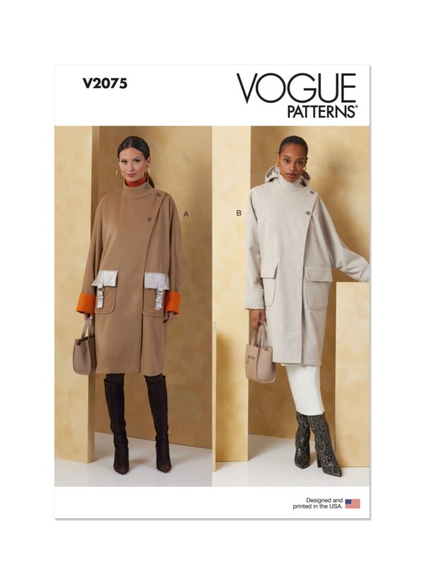 Vogue Schnittmuster V2075 - Kurzmantel für Damen