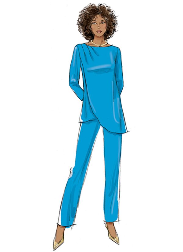 Butterick Schnittmuster - B7009 - ausgefallenen Tunika und Hose für Damen – Bild 3