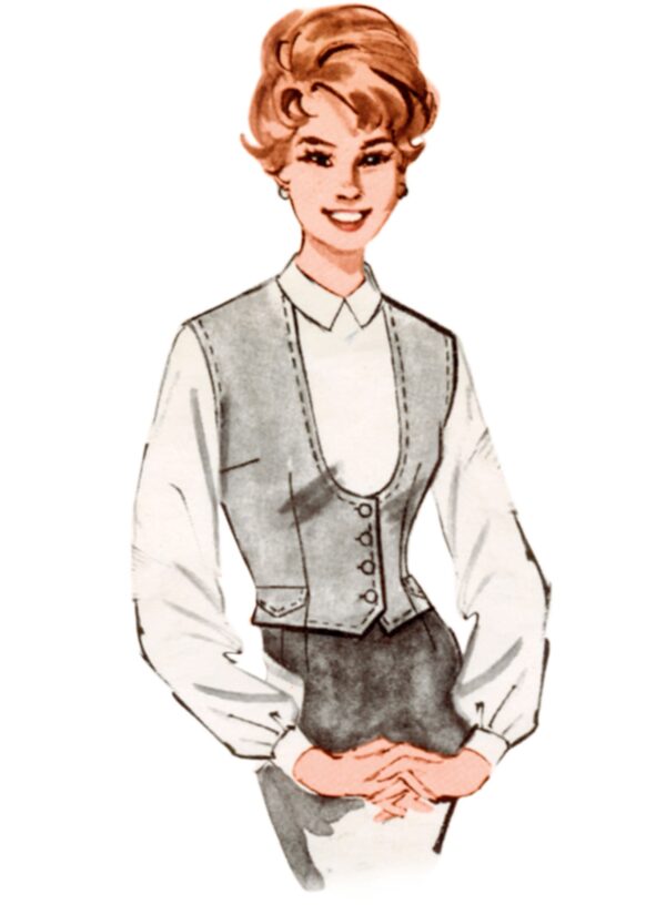 Butterick Schnittmuster - B7018 - Retro - Damenwesten im Stil der 60 er Jahre – Bild 3