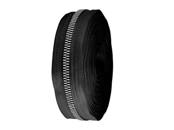 2,5m endlos Reißverschluss - 8mm Spirale - inkl. 5 Zipper - 3,38€/m