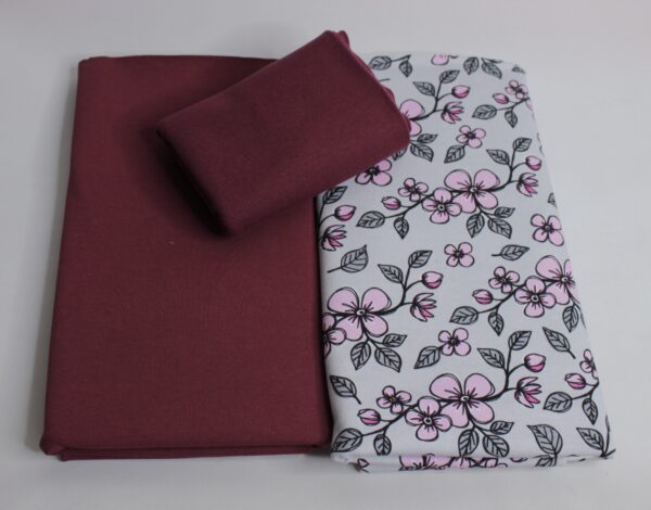 Stoffpaket - Jersey - Kinderbekleidung - Kirschblüte - Rosa / Bordeaux - SPJ 19