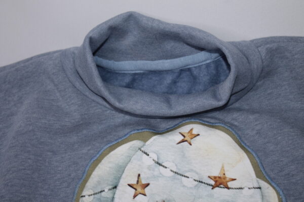 Sweatshirt - Gr. 122 - Hellblau - Applikation - Sternenwanderung – Bild 6